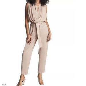 REISS Kali Draped Jumpsuit